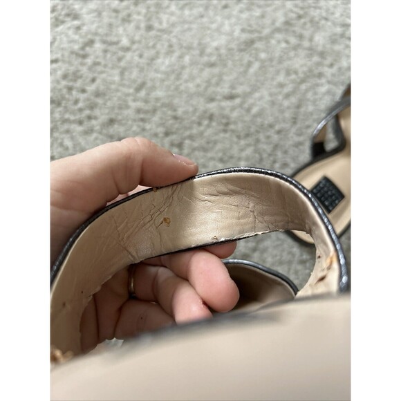 WHITE HOUSE BLACK MARKET Gwen Mule Heeled Women's Size US 7.5 Gunmetal - Picture 6 of 8